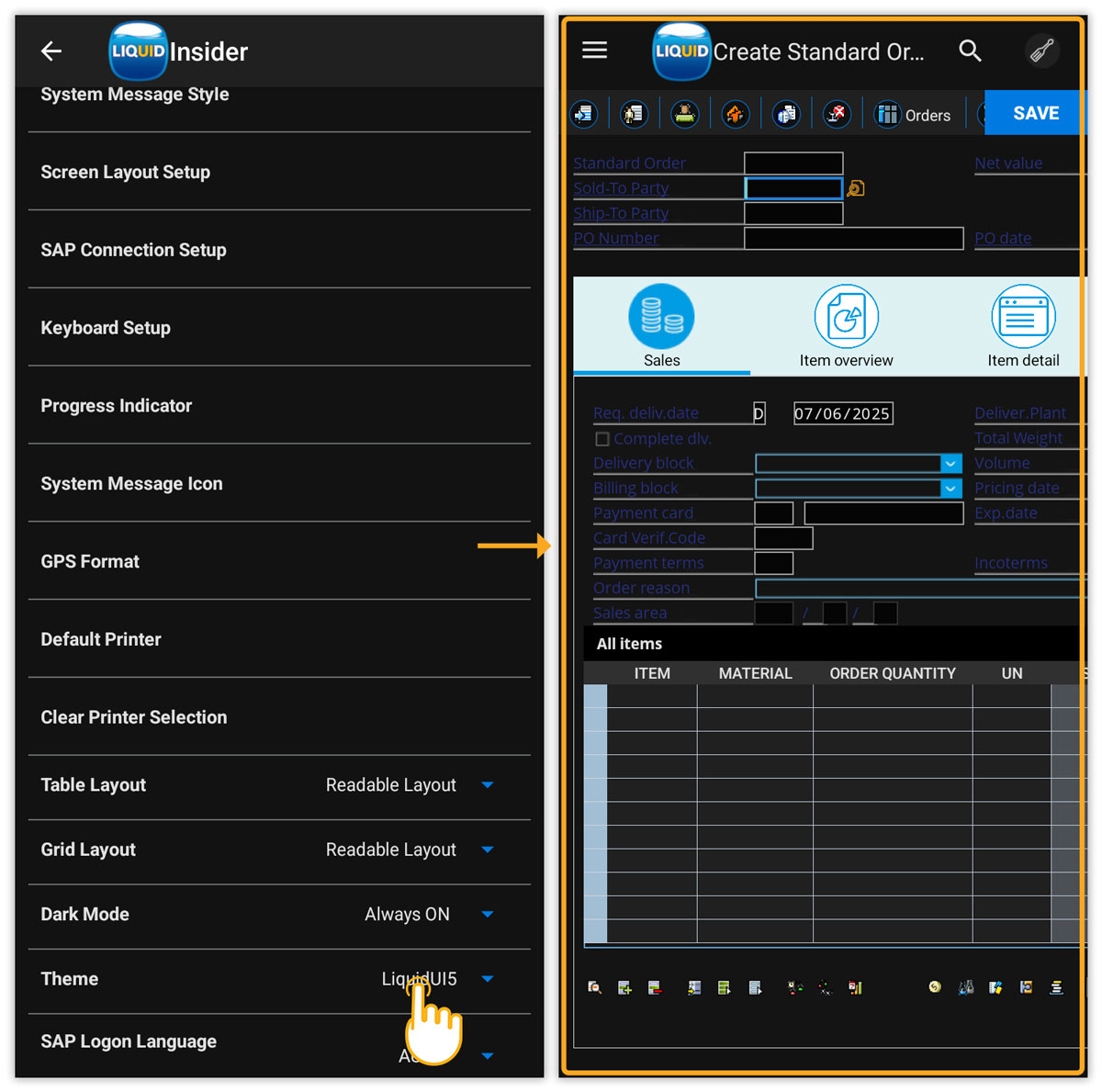 Liquid UI - orca theme