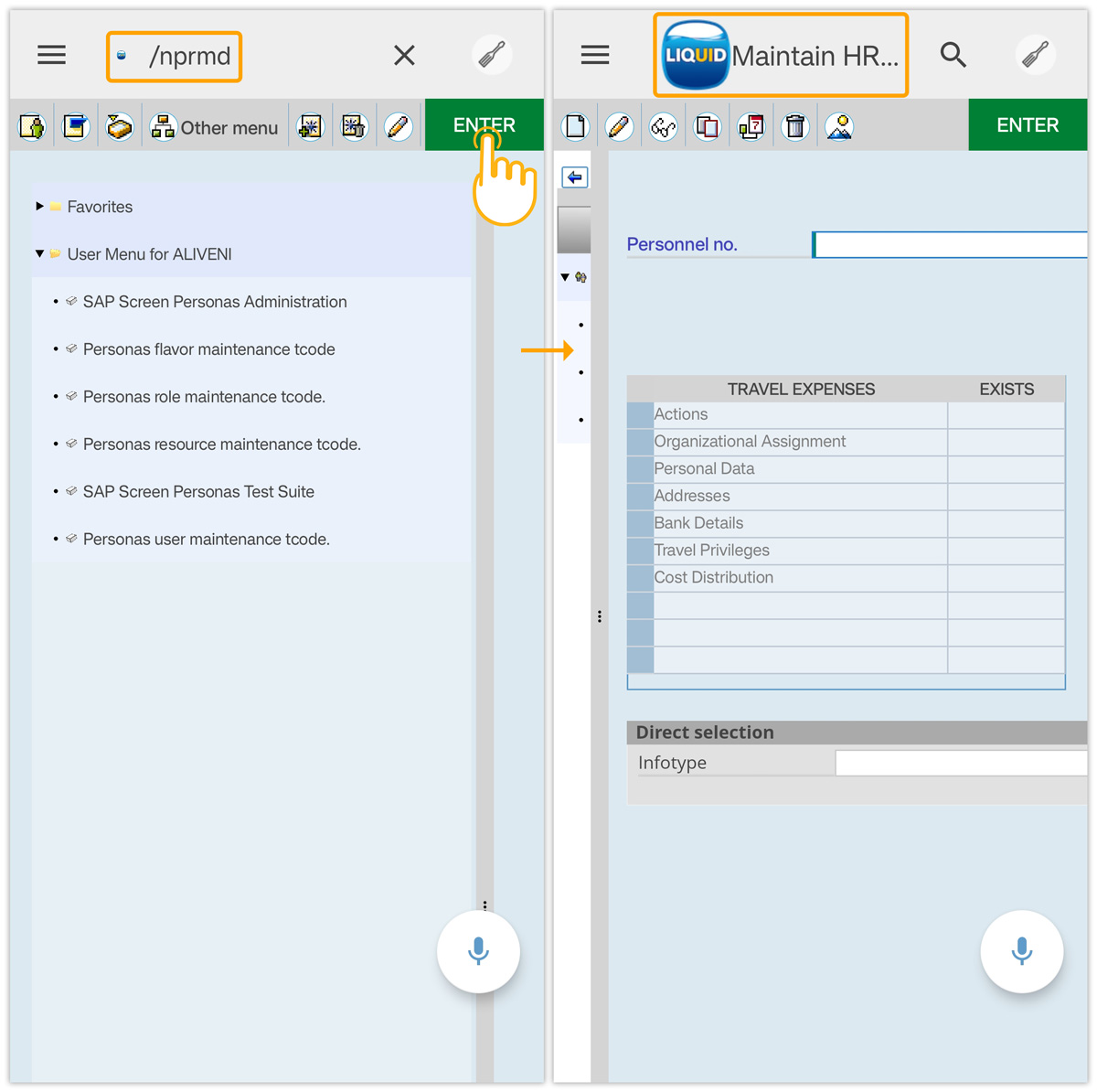 Accessing Maintain HR Master Data in SAP