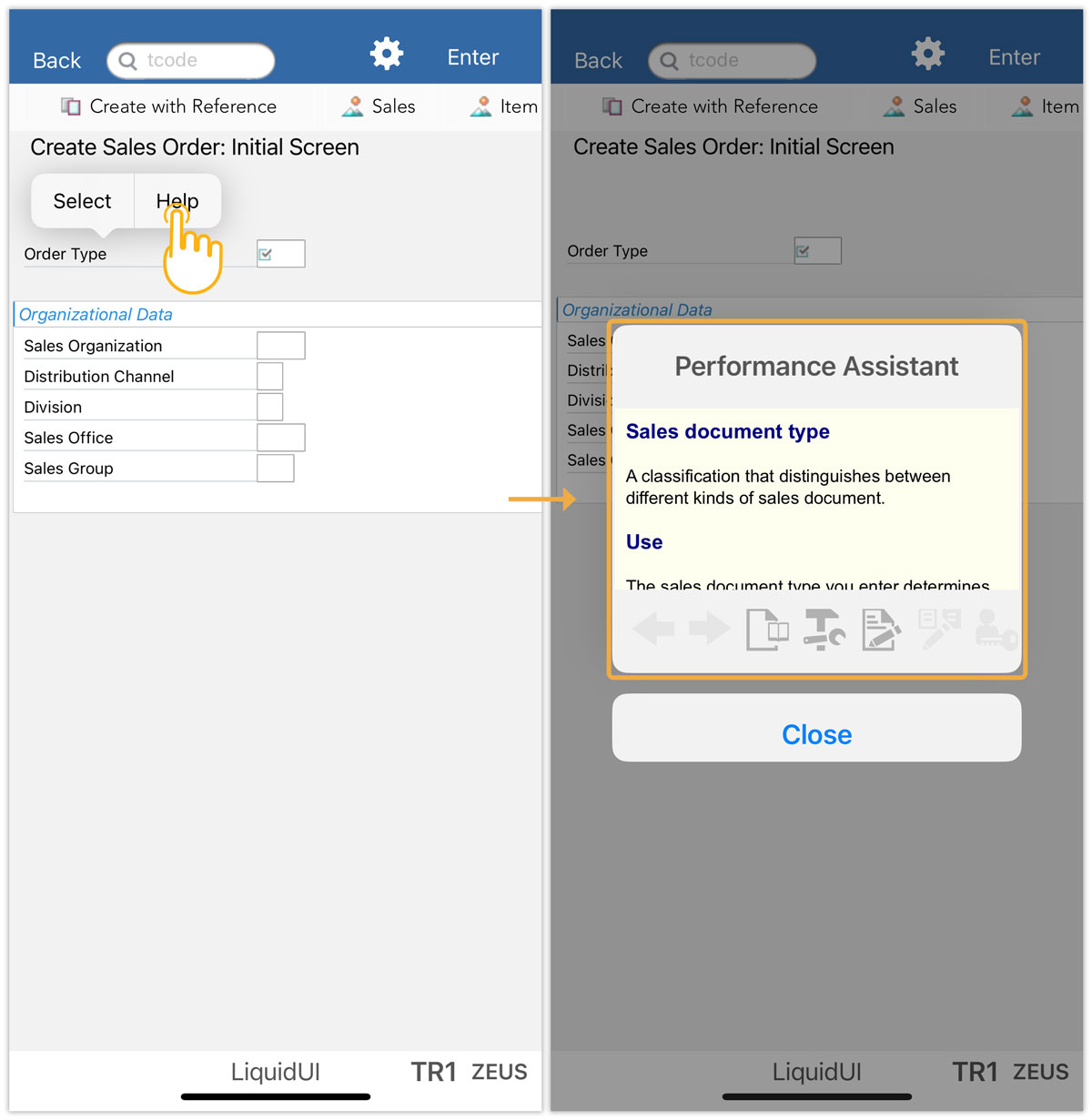 Choose help option to find information of the required field