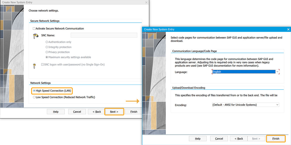 Select prefereed language and click finish
