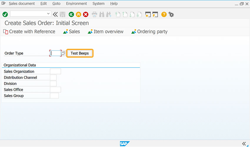 Test Beeps button runs fn_belltest process on click