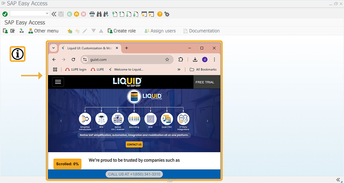 Image includes hyperlink to open a website or launch executable files
