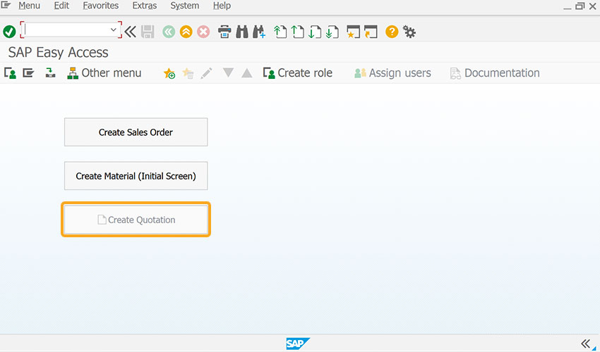 Disables push button on SAP screen