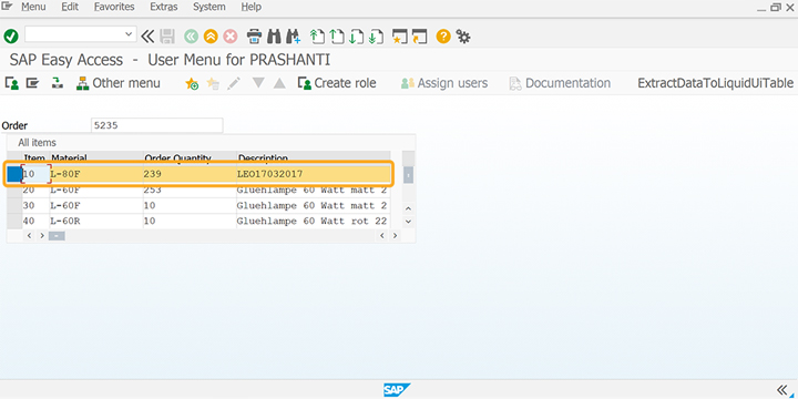 Restricts selection to a single row in the table