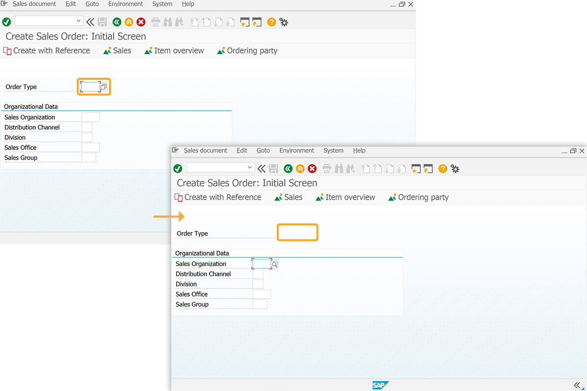 Deletes the value entry field