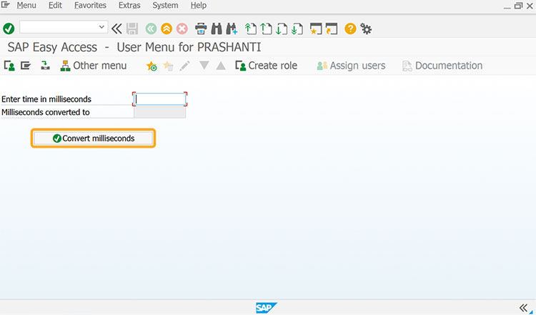 pushbutton to execute convertmilliseconds process on click