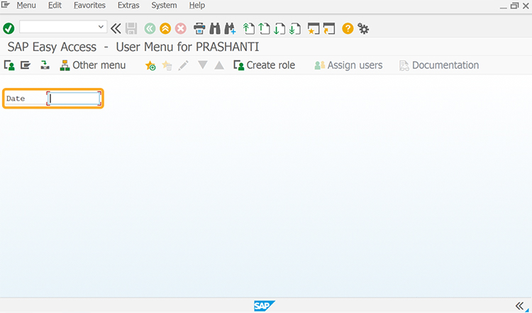 Creates an input field to enter date