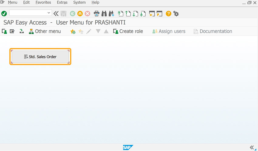Creates push button to execute the process