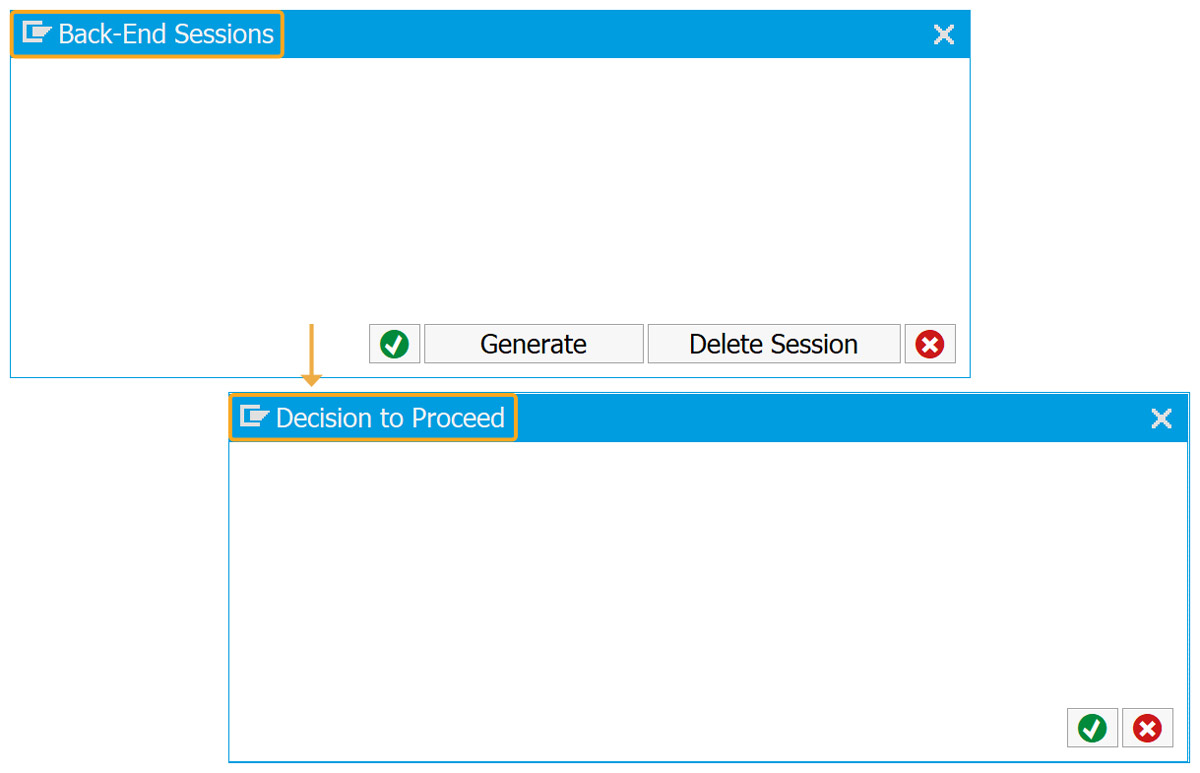 Renames title of the popup