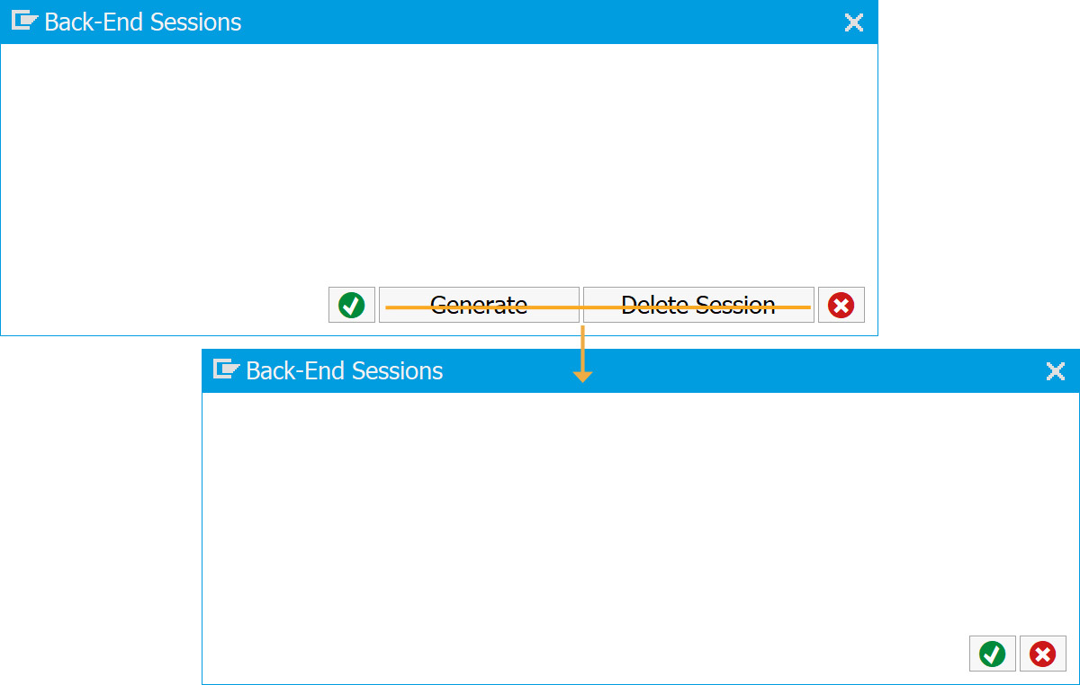 Deletes push buttons