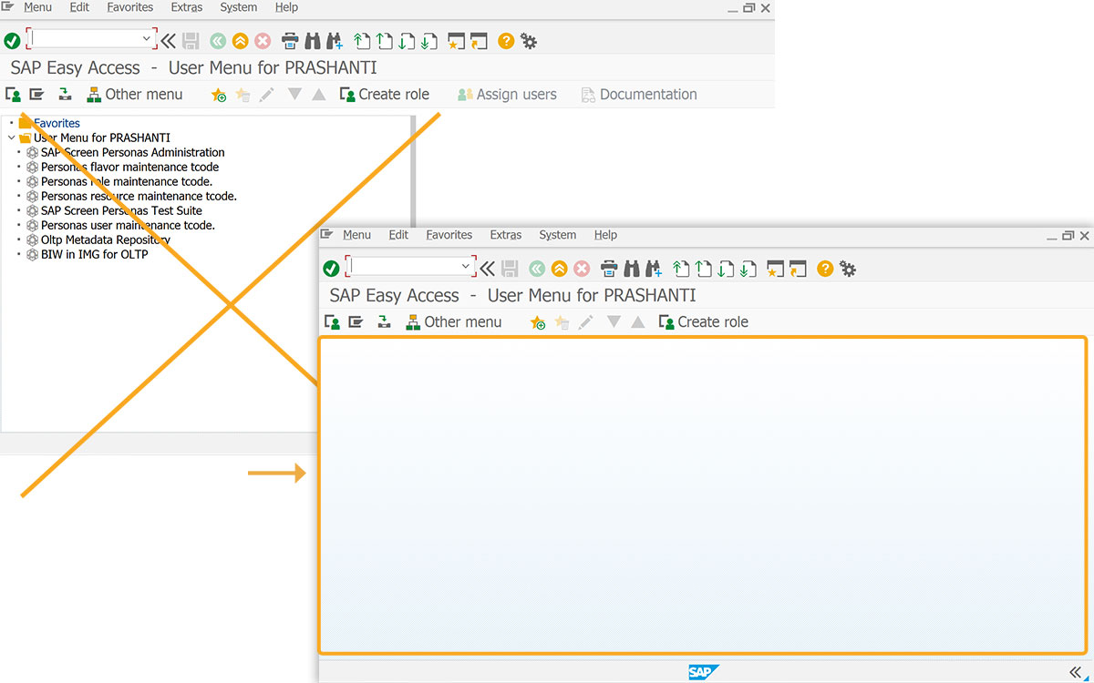 Removes image container and other elements from SAP screen