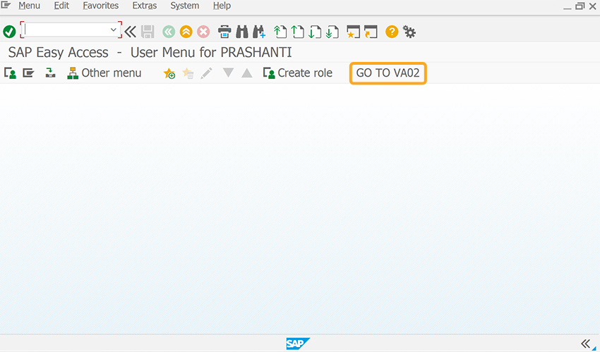 GO TO VA02 button runs navigateVA02 process on click