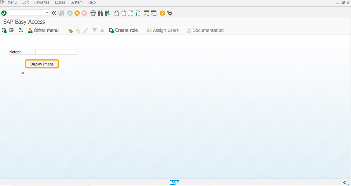 Display Image button shows image based on entered Material value
