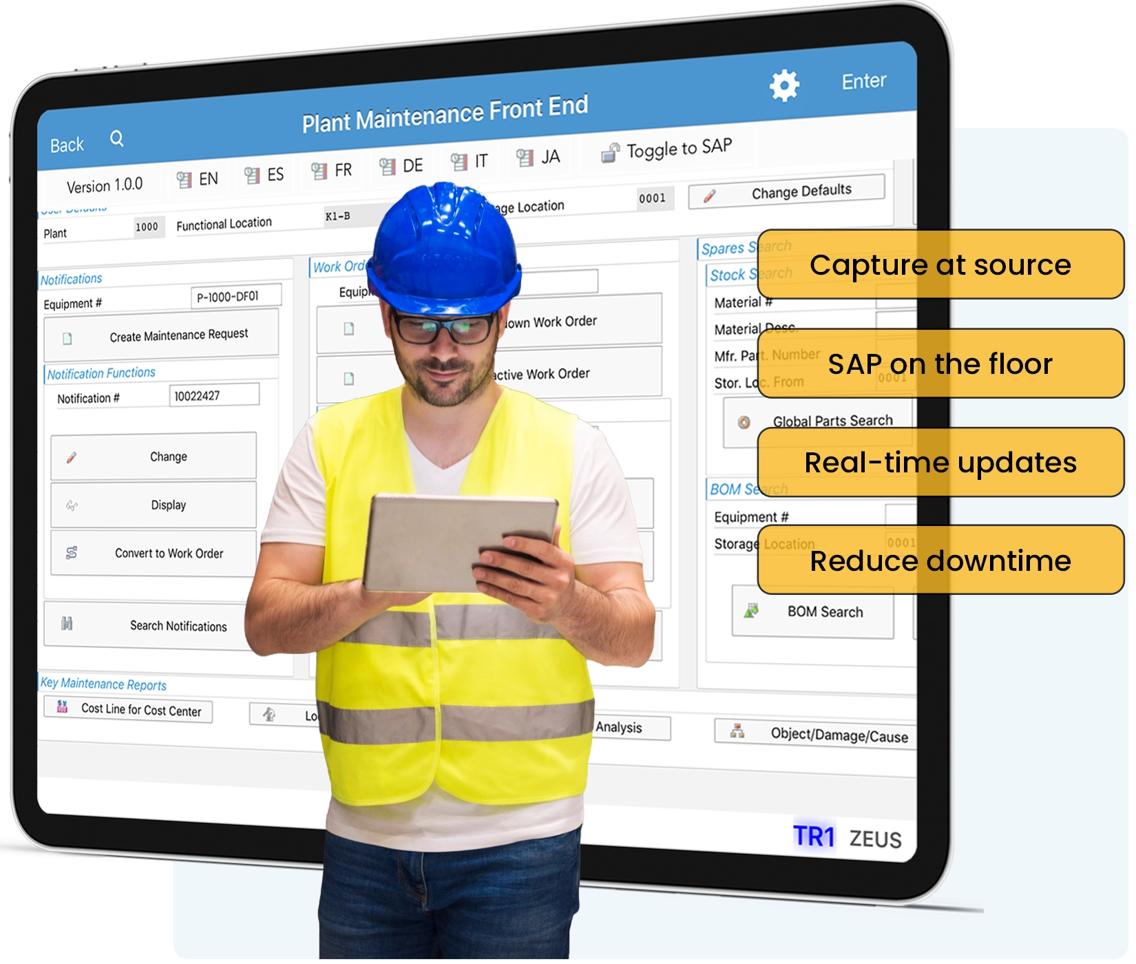 SAP workflows in manufacturing without ABAP using Liquid UI