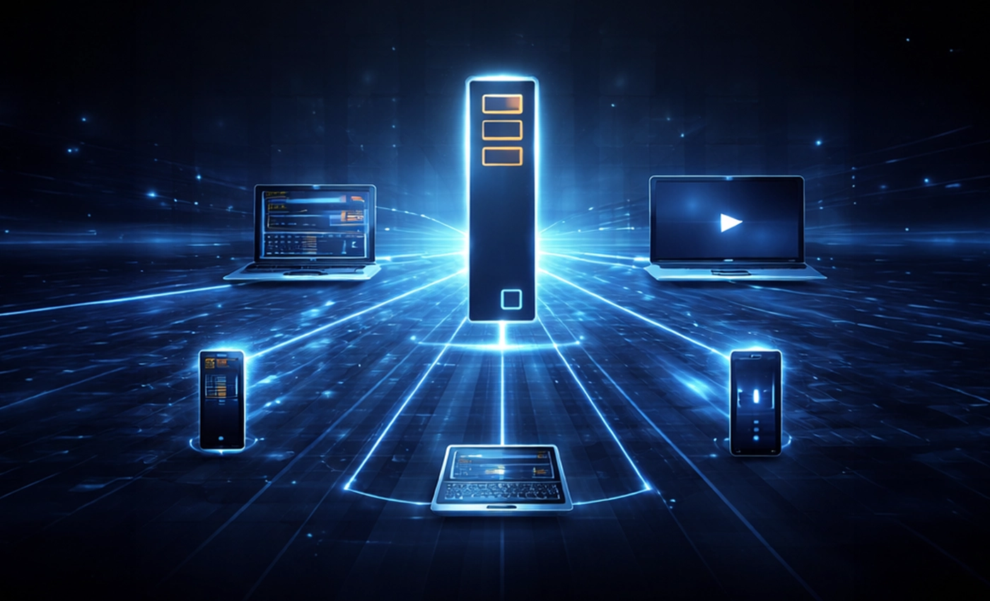 Central server distributing SAP access across devices