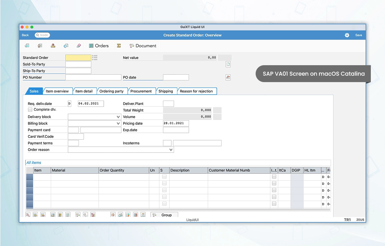 True Native SAP Access on macOS with Liquid UI