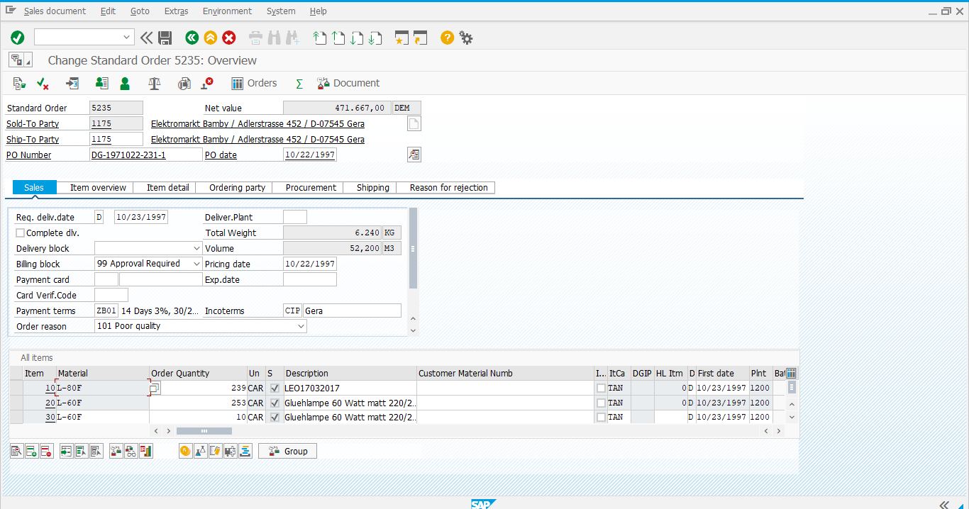 Simplified SAP GUI screen — Liquid UI transforms complex transactions into clean interfaces